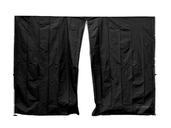 Seitenwand 3 m mit Eingang schwarz (Standard) 